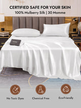 [White] SilkSilky-UK 30Momme Pillowcase 007