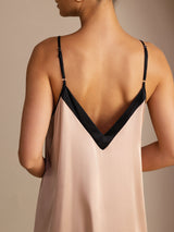 [Tuscany] SilkSilky-UK Spaghetti Strap V Neck Dress 002