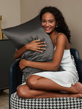 [Dark Gray] SilkSilky-UK 22Momme Pure Silk Pillowcase 002