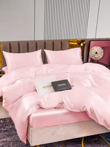 [Pink] SilkSilky-UK 22Momme Pure Silk Bedding Set 005,