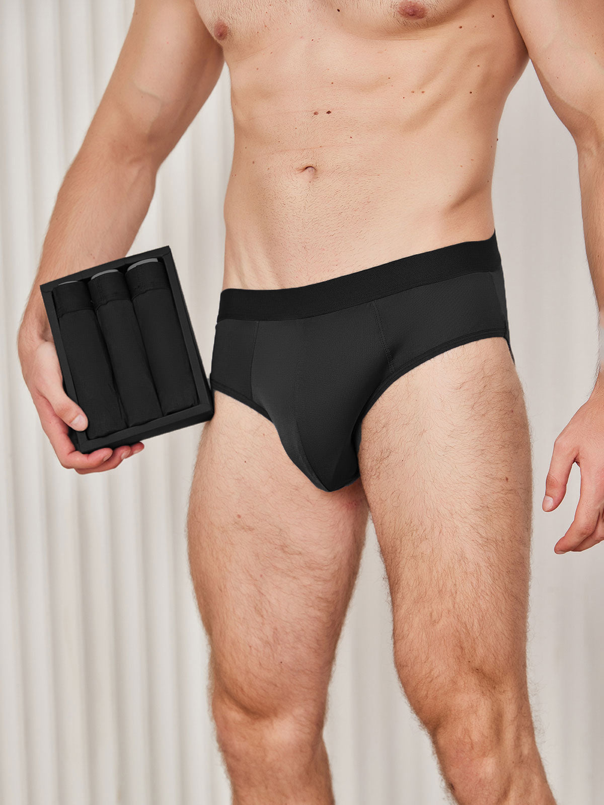[Black] SilkSilky-UK Pure Silk Mens Underwear 003