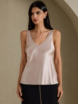 [Shadow Gray] SilkSilky-UK Sleeveless V Neck Camisole 001