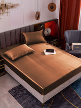 [Coffee] SilkSilky-UK 19Momme Bed Linen Set 001