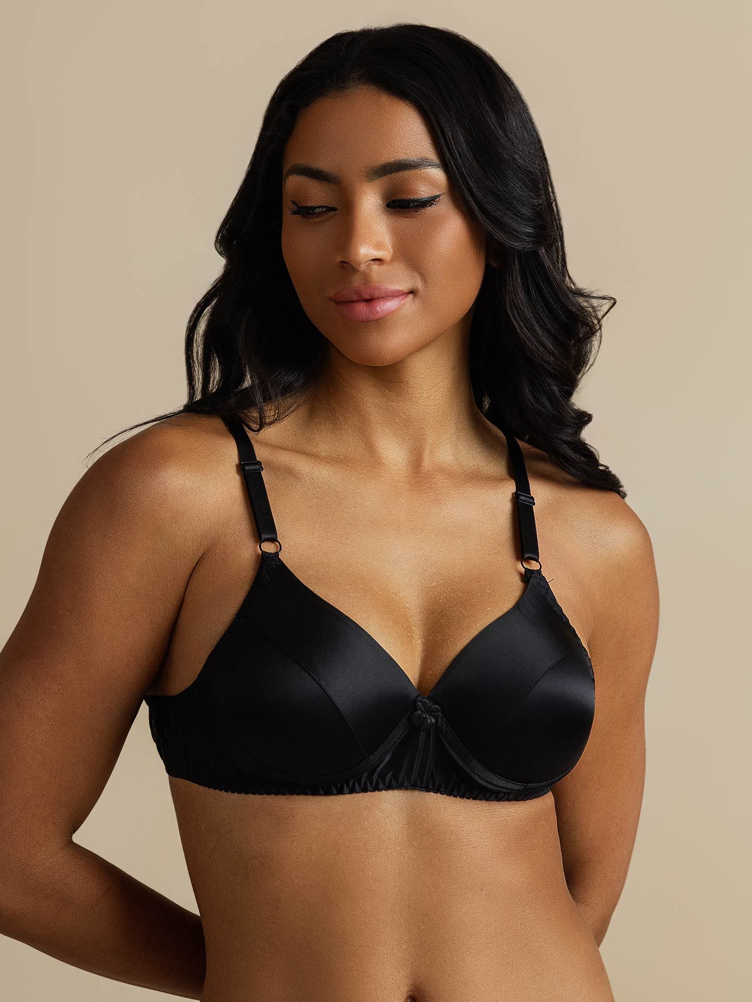 [Black] SilkSilky-UK Pure Silk Bra 003,