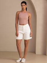 [Pink] SilkSilky-UK Sleeveless Crew Neck Camisole 007