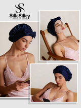 [Dark Blue] SilkSilky-UK Sleep Cap 005