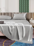 SilkSilky UK 25Momme Pure Silk Bedding Set Silver 004