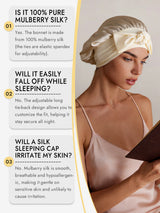 [Beige] SilkSilky-UK Sleep Cap 006