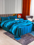 SilkSilky UK 22Momme Pure Silk Bedding Set Teal 002