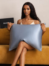 [Grayish Blue] SilkSilky-UK 22Momme Pure Silk Pillowcase 002