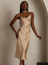 [Floral] SilkSilky-UK Pure Silk Sleeveless Round Neck Dress 005