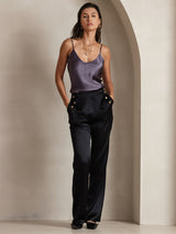 [Purple Gray] SilkSilky-UK Spaghetti Strap V Neck Camisole 005