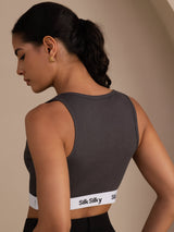 [Gray] SilkSilky-UK Sleeveless Crew Neck Camisole 002