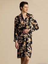 [Black Dragon] SilkSilky-UK Long Sleeve Mens Robe 005