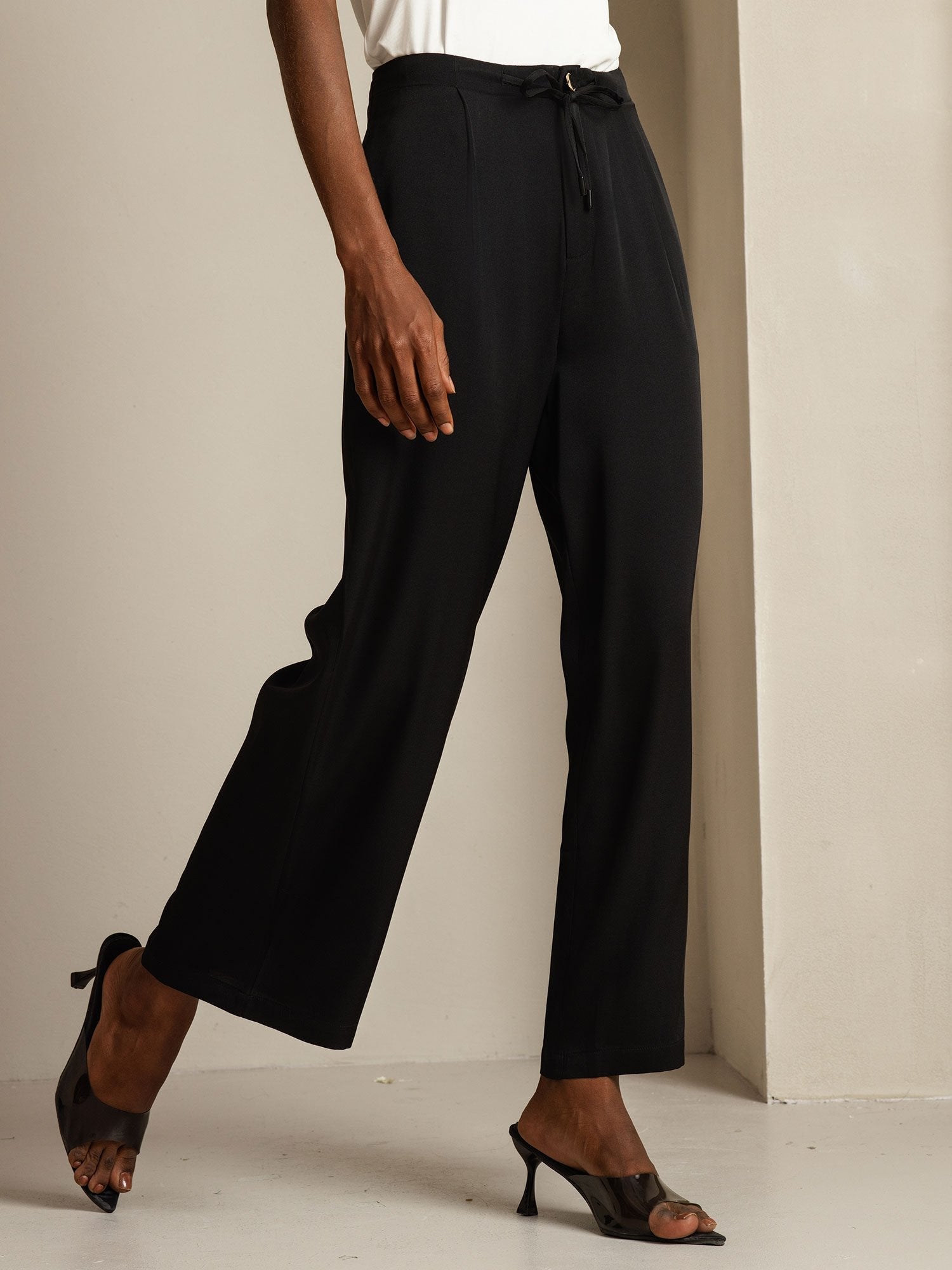 [Black] SilkSilky-UK 19Momme Silk Womens Pants 007