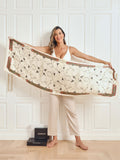 SilkSilky UK Pure Silk Scarf Beige 002