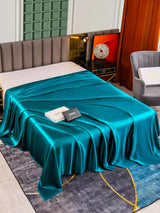 [Teal] SilkSilky-UK 25Momme Sheet 001