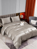 SilkSilky UK 22Momme Pure Silk Bedding Set Gray 002