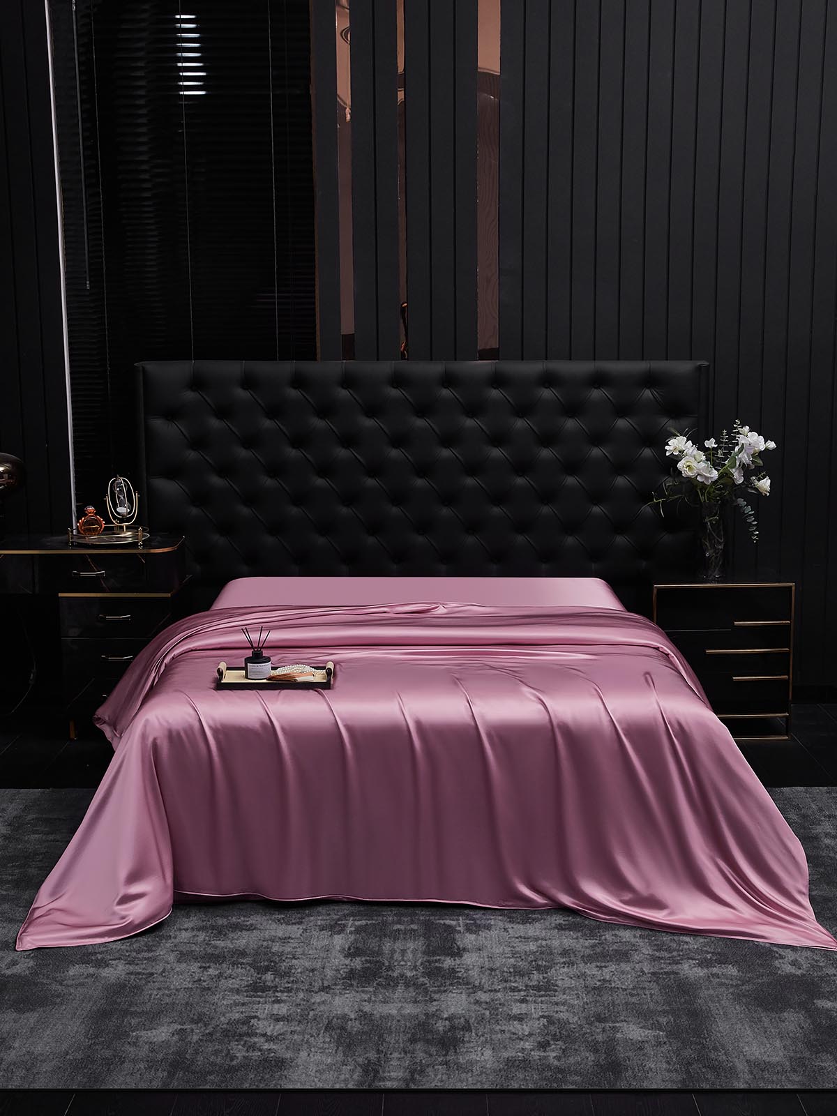 [Mauve Orchid] SilkSilky-UK 22Momme Pure Silk Duvet Cover 001
