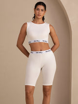 [White] SilkSilky-UK Sleeveless Crew Neck Camisole 003
