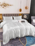 SilkSilky UK 19Momme Pure Silk Bedding Set Silver 004