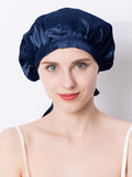 SilkSilky UK Pure Silk Sleep Cap DarkBlue 001