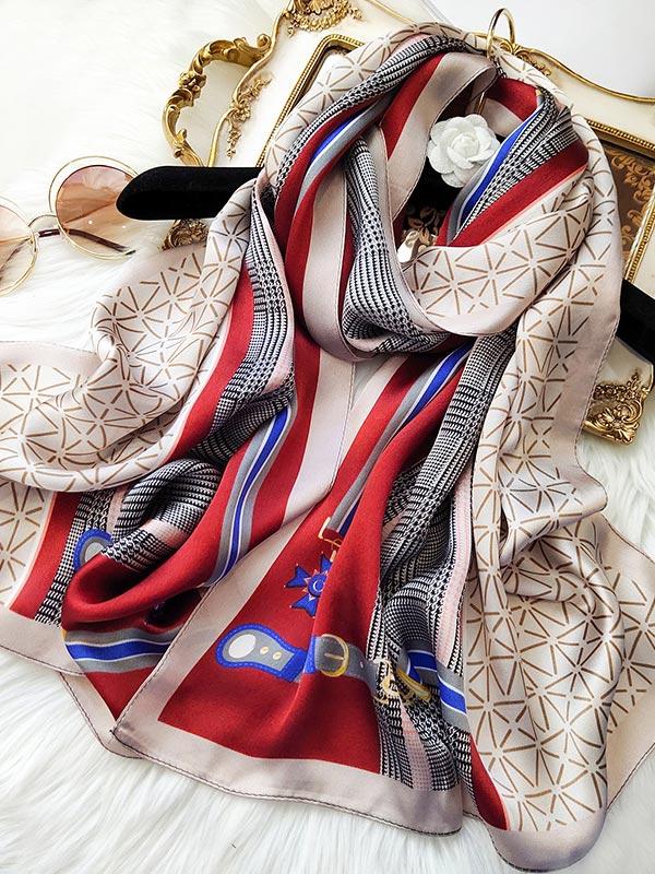 SilkSilky-UK Pure Silk Scarf P090 001