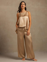 [Champagne] SilkSilky-UK Sleeveless Women's Pyjamas 007