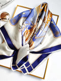 SilkSilky UK Pure Silk Scarf Blue 010