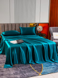 SilkSilky UK 22Momme Pure Silk Bedding Set Teal 003