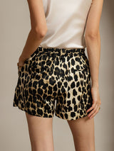 [Leopard] SilkSilky-UK 19Momme Silk Womens Shorts 002