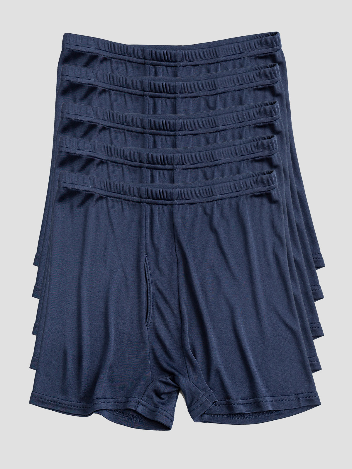 [Dark Blue] SilkSilky-UK 100% Silk Jersey Men's Underwear 002