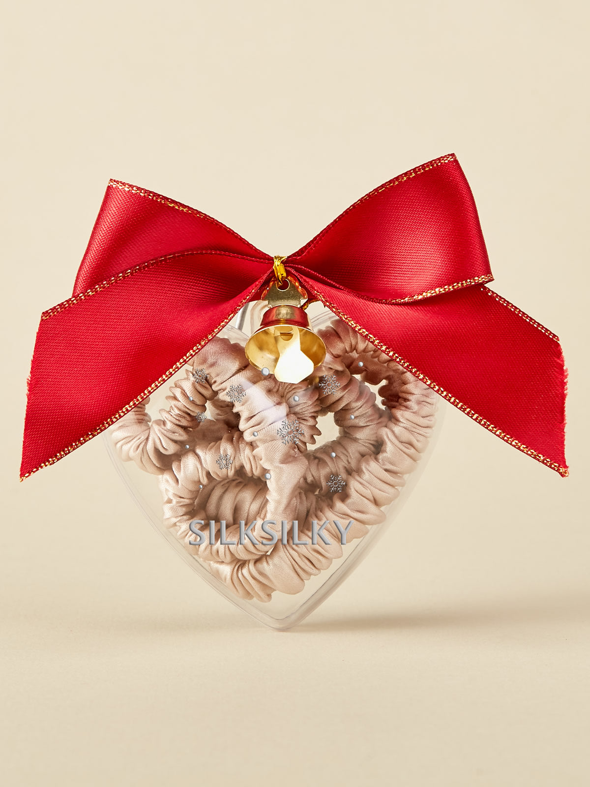 [Beige] SilkSilky-UK Pure Silk Scrunchie 001