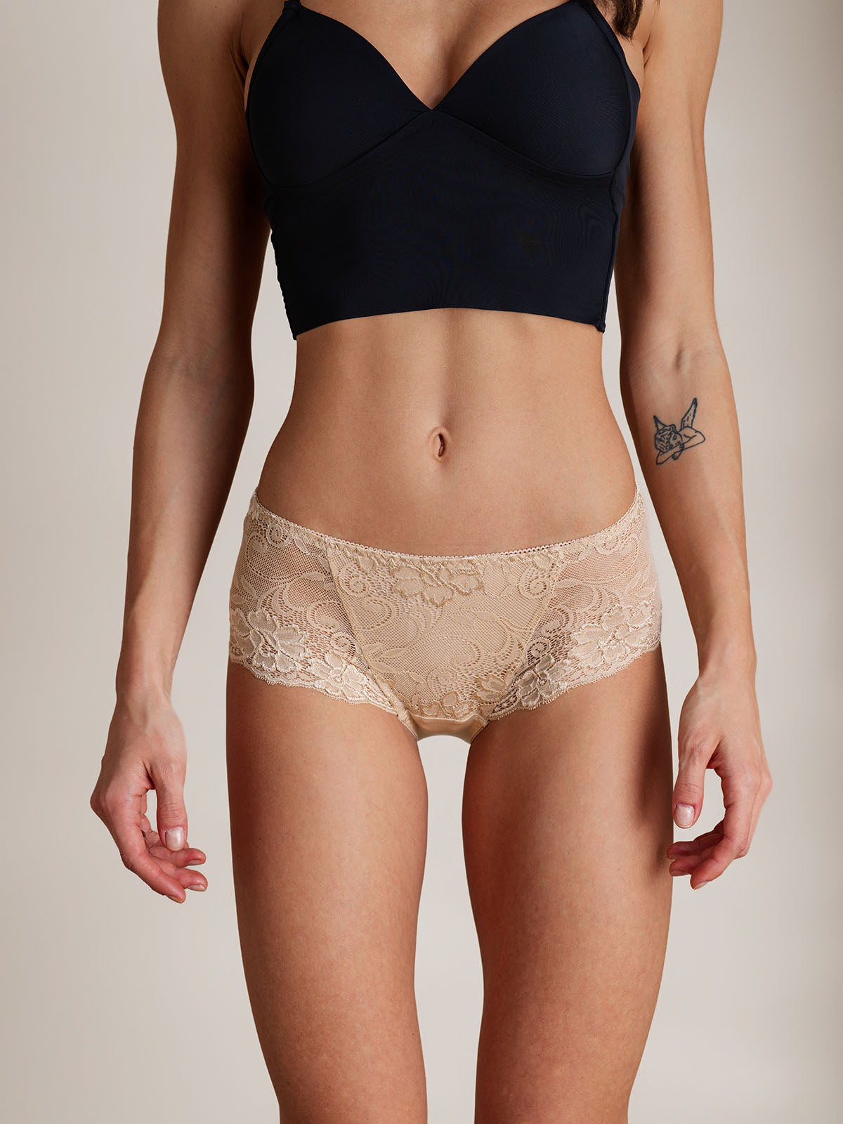 [Beige] SilkSilky-UK Silk Knitted Panty 005