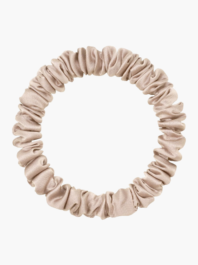 [Beige] SilkSilky-UK Scrunchie 004