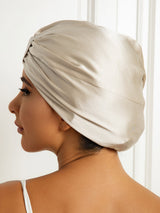 [Beige] SilkSilky-UK Sleep Cap 004