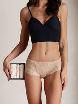[Beige] SilkSilky-UK 100% Silk Jersey Panty 001