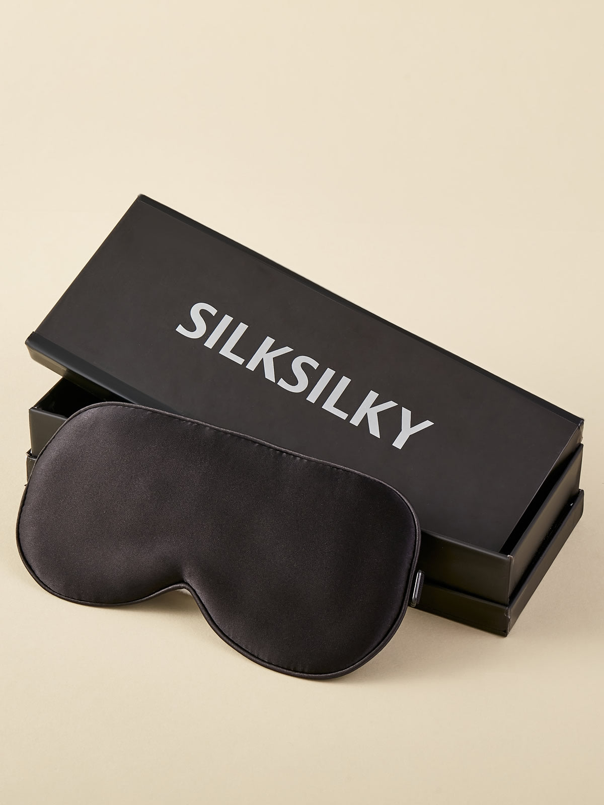 [Black] SilkSilky-UK 19Momme Pure Silk Eye Mask 001