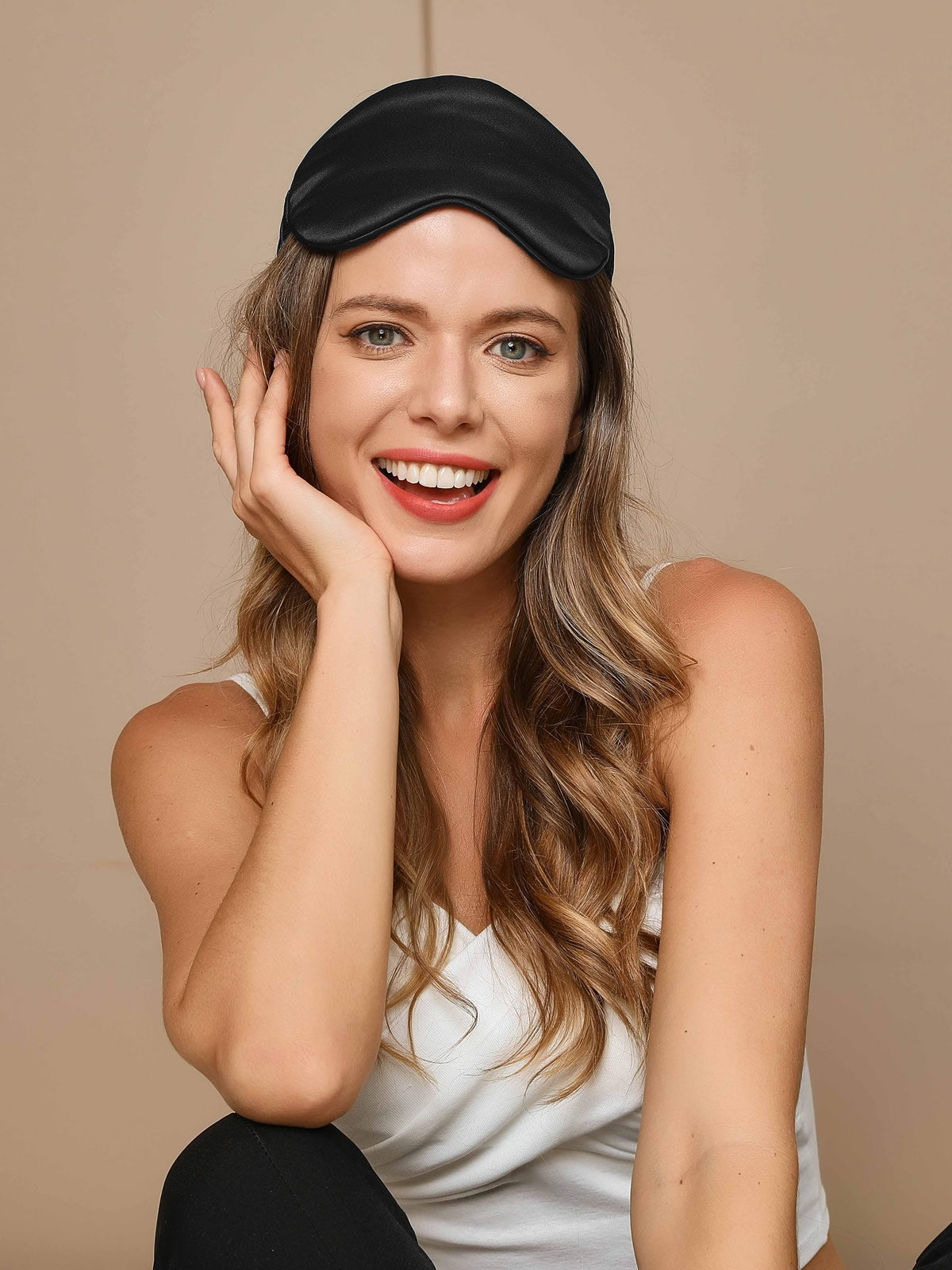 [Black] SilkSilky-UK 19Momme Pure Silk Eye Mask 002