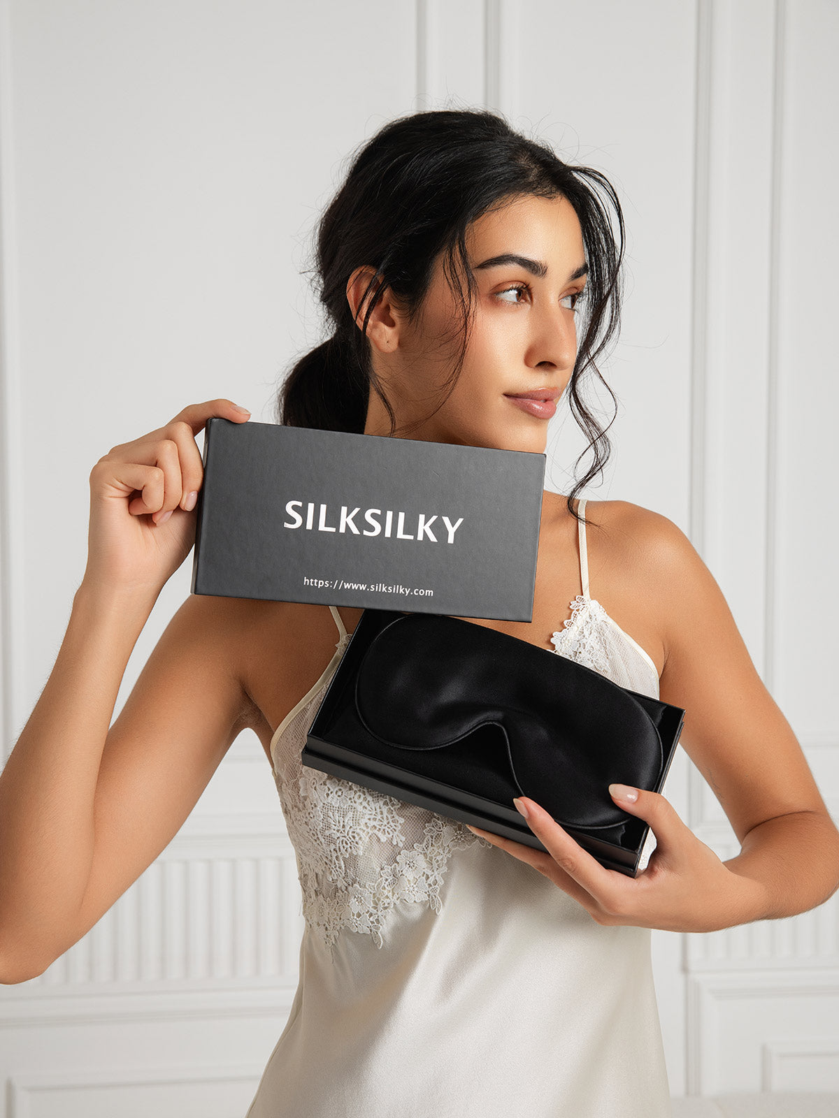 [Black] SilkSilky-UK 19Momme Pure Silk Pillowcase Set 002