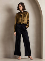 [Black] SilkSilky-UK 19Momme Silk Womens Pants 006