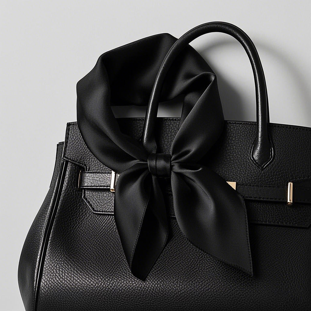 [Black] SilkSilky-UK Pure Silk Scarf 001