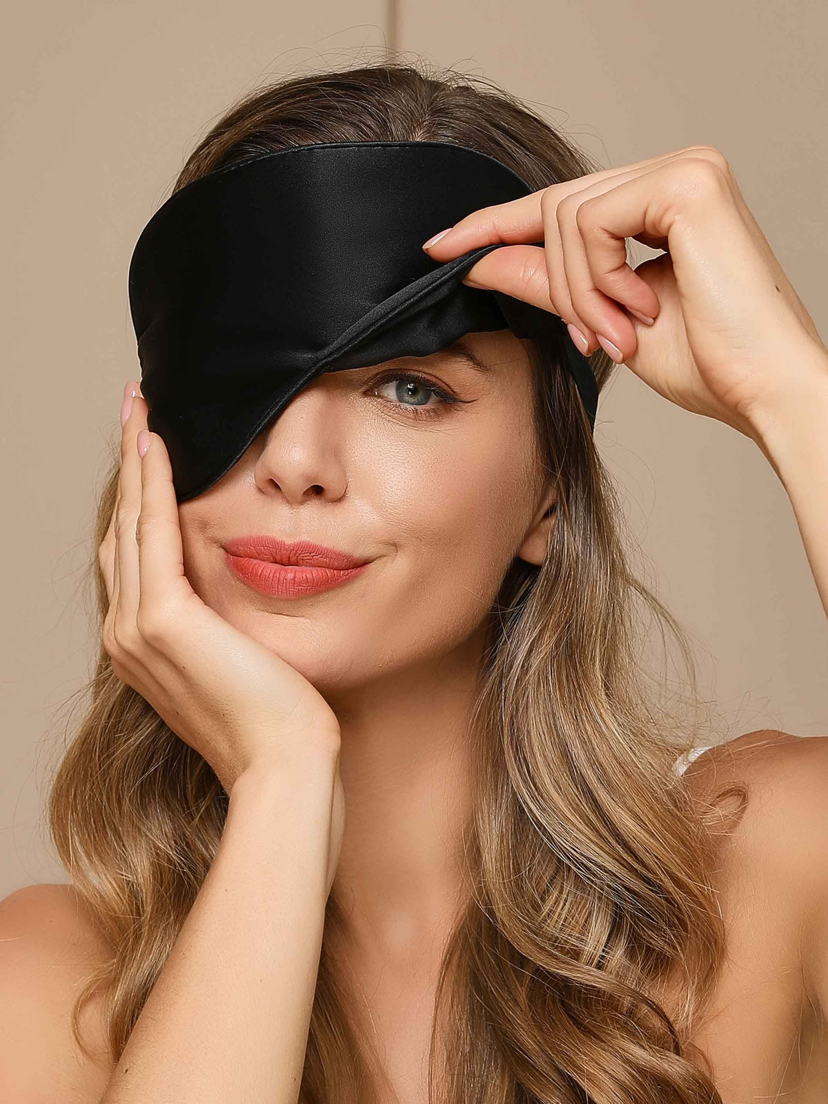 [Black] SilkSilky-UK 19Momme Pure Silk Eye Mask 001