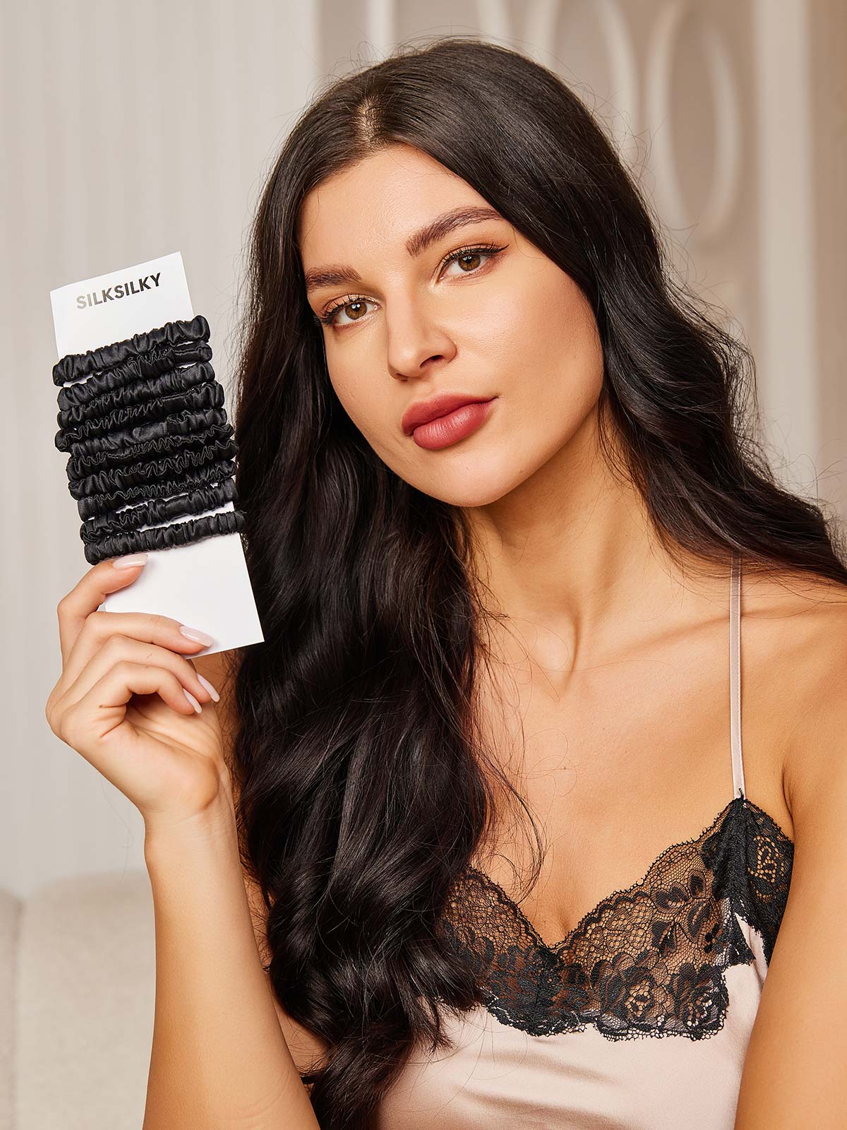 [Black] SilkSilky-UK 19Momme Scrunchie 002