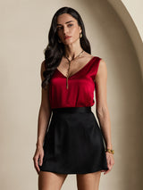 [Black] SilkSilky-UK 19Momme Silk Skirt 003
