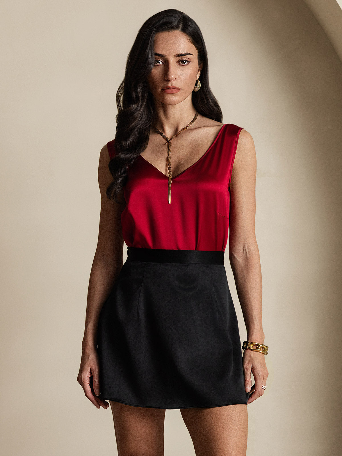 [Black] SilkSilky-UK 19Momme Silk Skirt 004