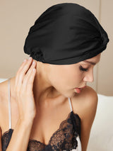 [Black] SilkSilky-UK Sleep Cap 002