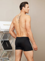 [Black] SilkSilky-UK 100% Silk Jersey Men's Underwear 002