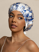 [Blue and White Porcelain] SilkSilky-UK Sleep Cap 002