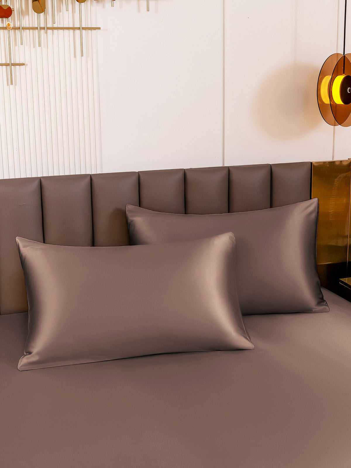 [Brown] SilkSilky-UK 19Momme Pure Silk Pillowcase 001